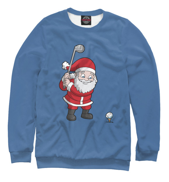 Свитшот для девочек с изображением Santa Golf цвета Белый