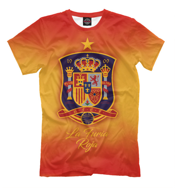 Мужская футболка с изображением Испания цвета Светло-коричневый