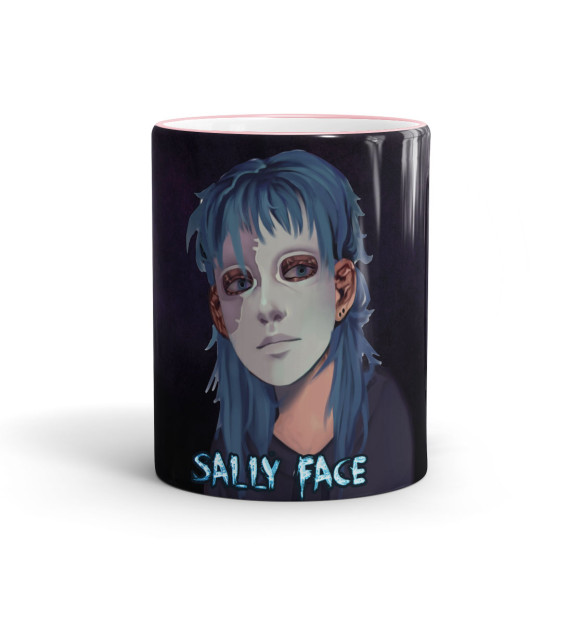 Кружка с изображением Sally Face цвета розовый