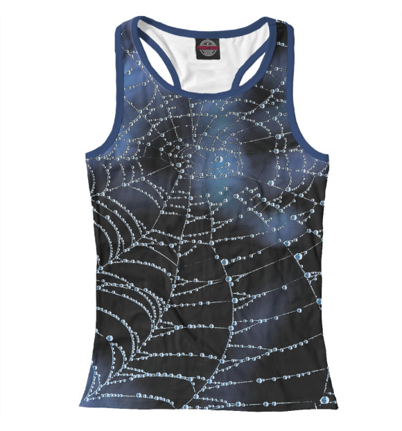 Женская майка-борцовка с изображением Насекомые цвета Белый