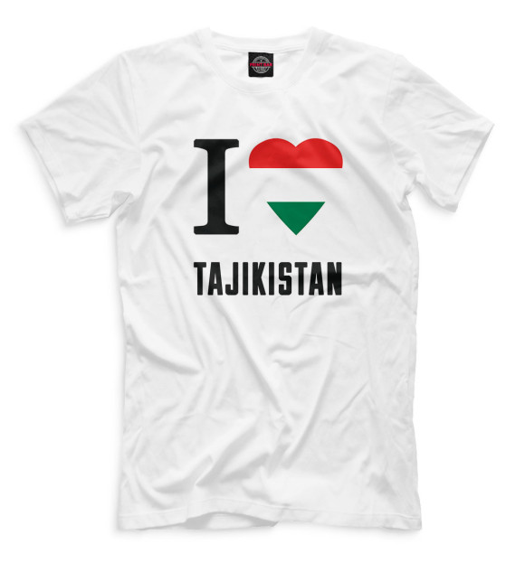 Футболка для мальчиков с изображением I love Tajikistan цвета Белый