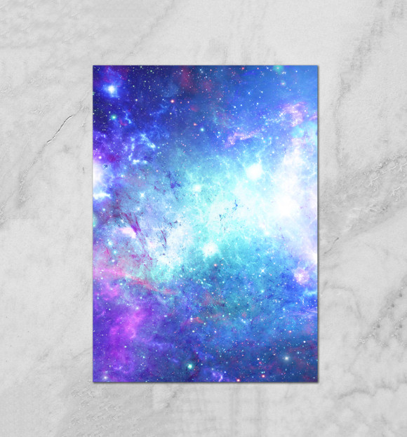 Плакат с изображением Space world цвета Белый