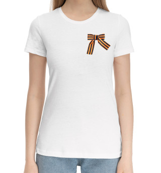 Хлопковая футболка для девочек Георгиевская лента
