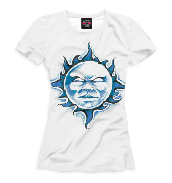 Женская футболка с изображением Солнышко цвета Белый