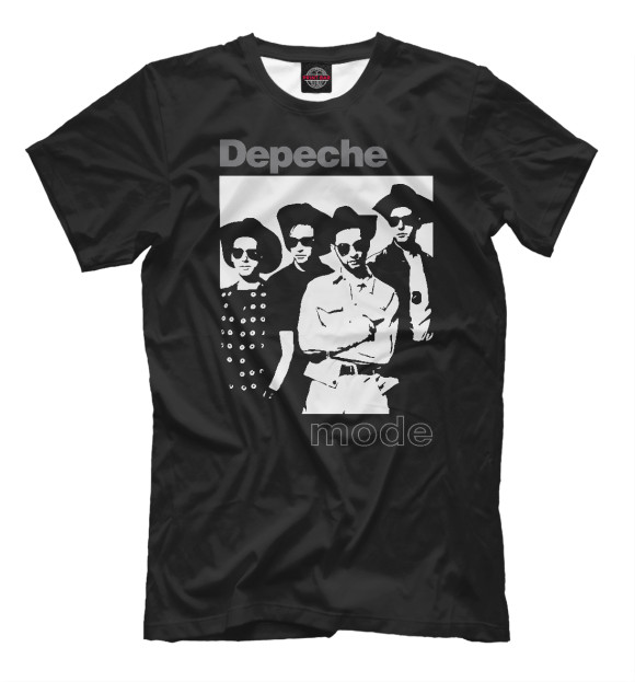 Футболка для мальчиков с изображением Depeche Mode цвета Черный