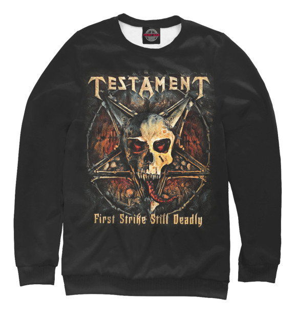 Свитшот для мальчиков с изображением Testament цвета Белый