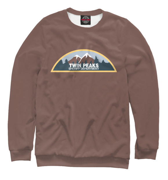 Мужской свитшот с изображением Twin Peaks Sheriff Department цвета Белый