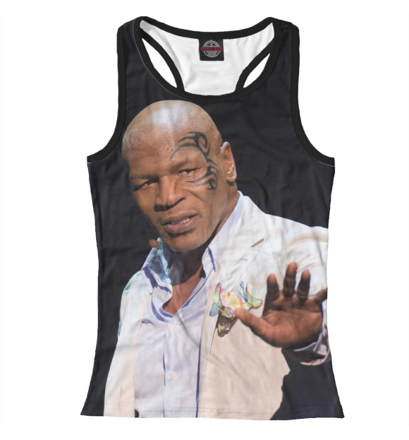 Женская майка-борцовка с изображением Майк Тайсон цвета Белый