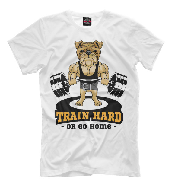 Футболка для мальчиков с изображением Traing hard цвета Белый