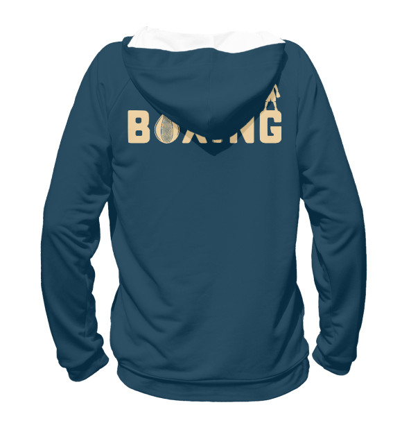 Женское худи с изображением Boxing цвета Белый