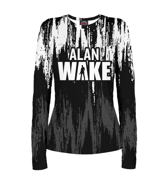 Женский лонгслив с изображением Alan WAKE цвета Белый