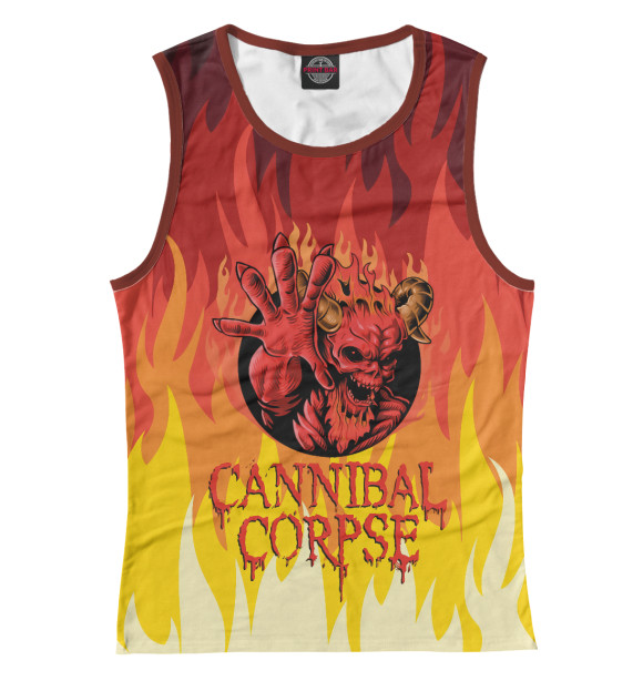 Майка для девочки с изображением Cannibal Corpse цвета Белый