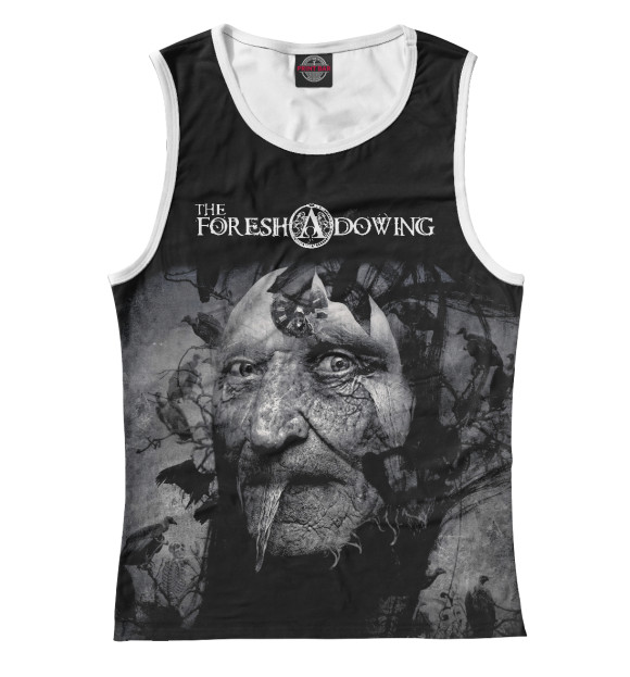 Женская майка с изображением The foreshadowing цвета Белый