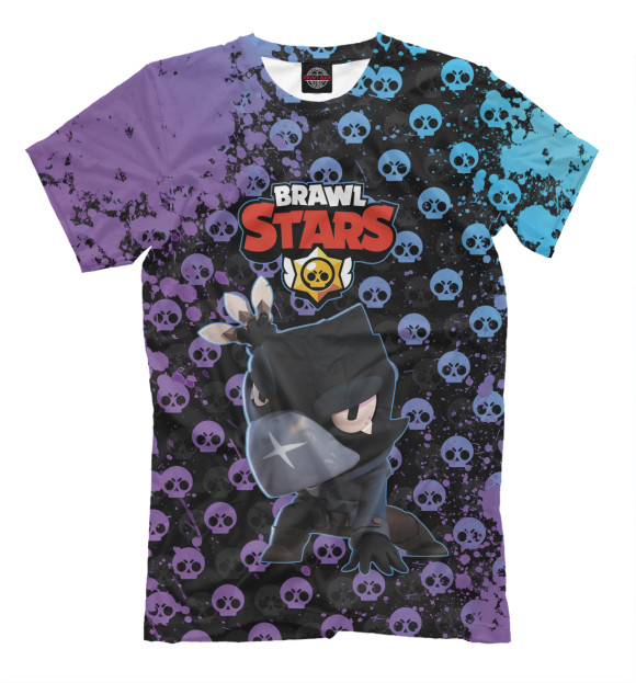 Мужская футболка с изображением Brawl Stars Crow цвета Белый