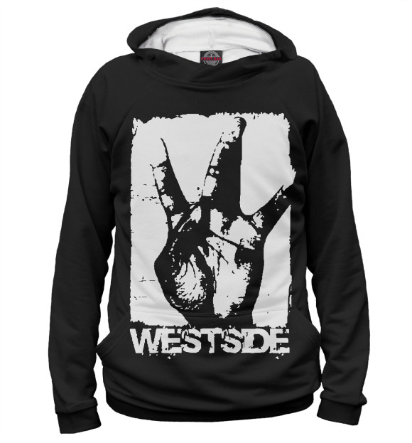 Худи для мальчика с изображением Westside цвета Белый