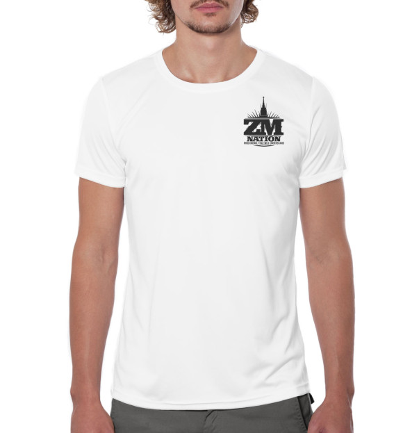 Мужская футболка с изображением ZM Nation цвета Белый