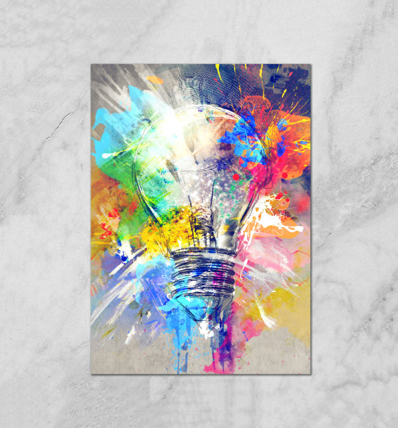 Плакат с изображением Лампа цвета Белый