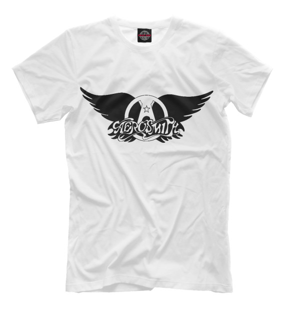 Мужская футболка с изображением Aerosmith цвета Молочно-белый