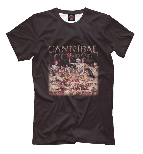 Мужская футболка с изображением Cannibal Corpse цвета Молочно-белый