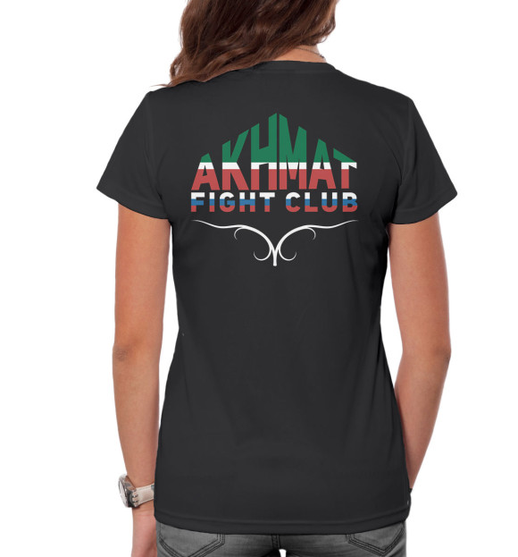 Женская футболка с изображением Akhmat - Fight Club цвета Белый