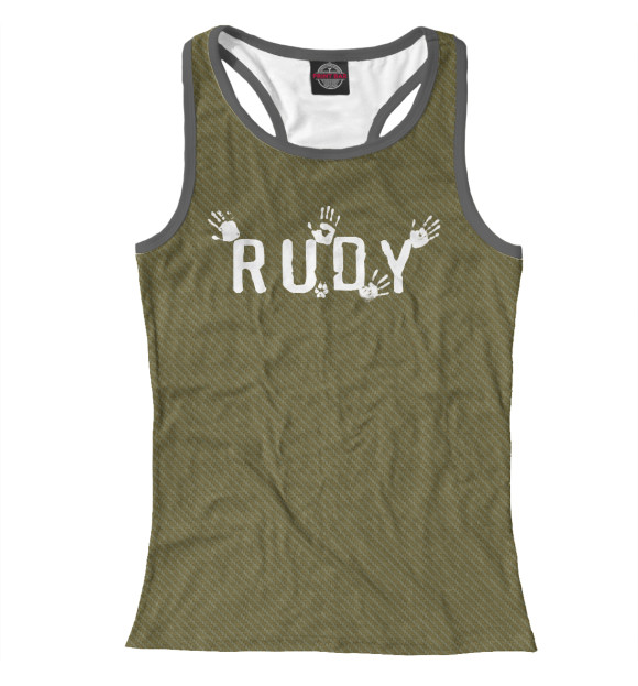 Женская майка-борцовка с изображением Четыре танксита и собака цвета Белый