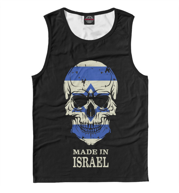 Майка для мальчика с изображением Made in Israel цвета Белый