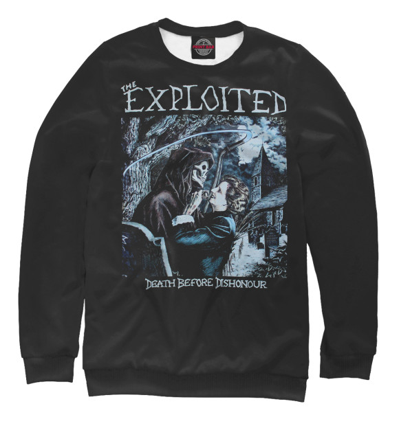 Женский свитшот с изображением The exploited цвета Белый