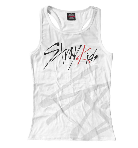 Женская майка-борцовка с изображением Stray Kids цвета Белый