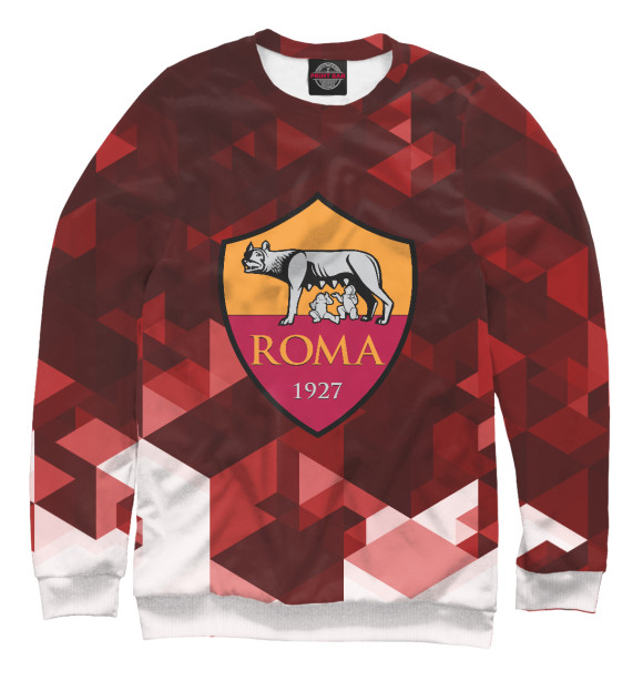 Мужской свитшот с изображением Roma FC Abstract цвета Белый