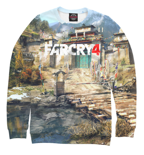 Мужской свитшот с изображением FARCRY4 цвета Белый