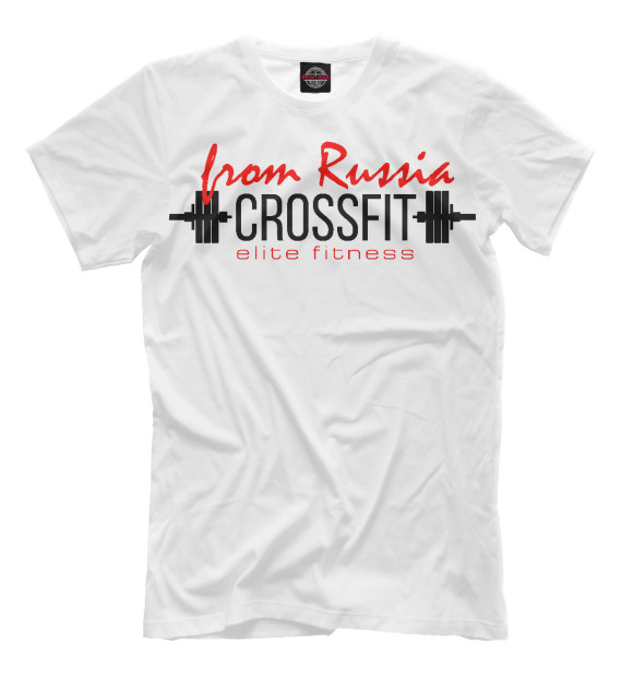 Футболка для мальчиков с изображением Crossfit tlite fitness цвета Молочно-белый