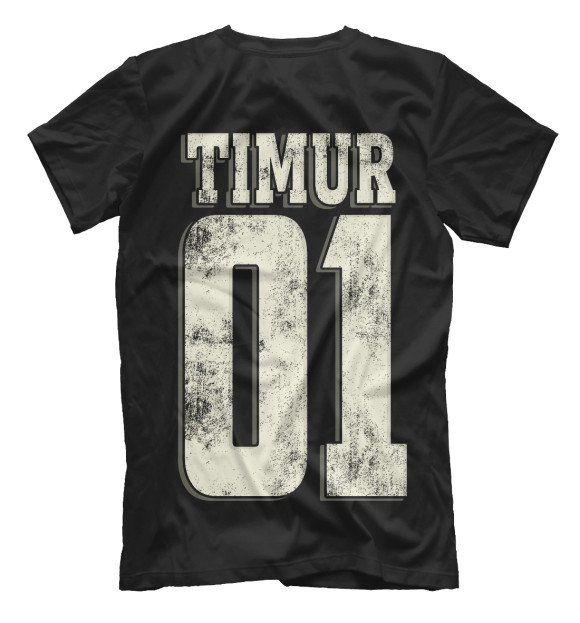 Мужская футболка с изображением Тимур 01 цвета Белый