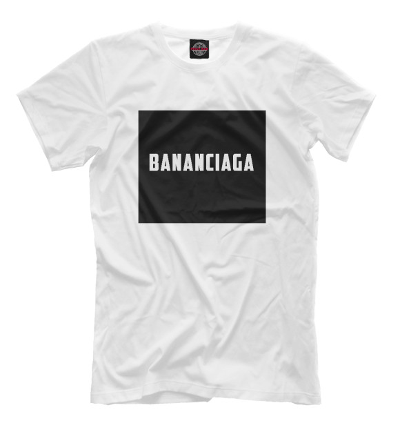 Футболка для мальчиков с изображением Bananciaga цвета Белый