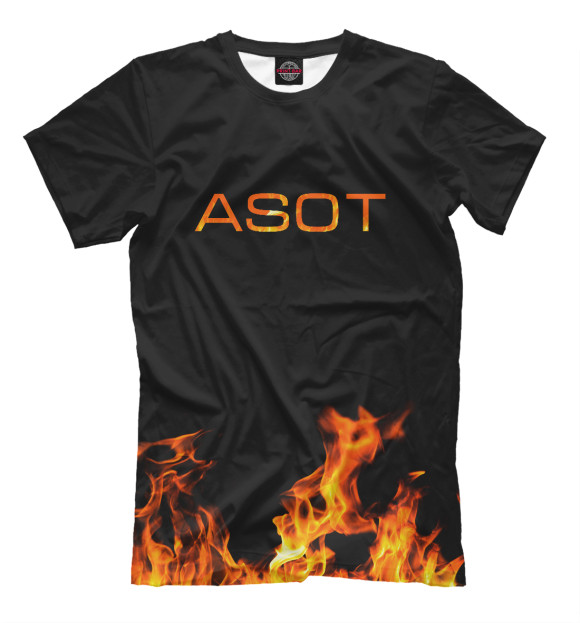 Футболка для мальчиков с изображением ASOT Flame цвета Черный