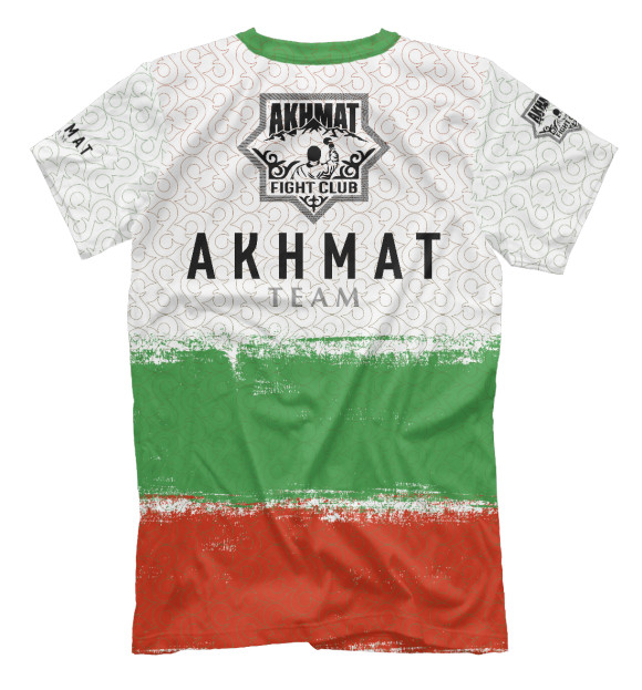 Мужская футболка с изображением Akhmat Fight Club Team цвета Белый