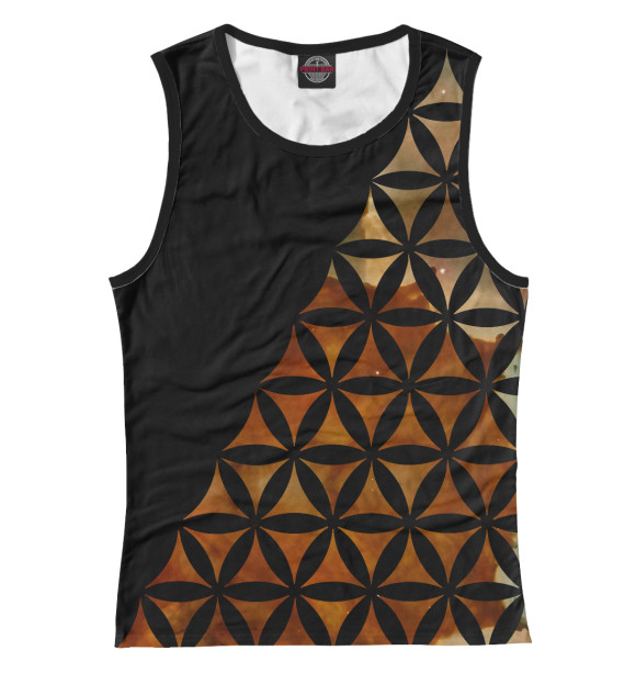 Майка для девочки с изображением Цветок жизни цвета Белый