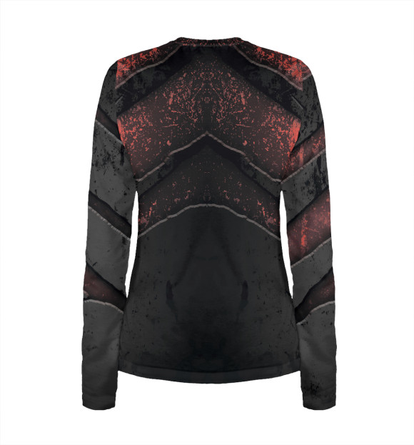 Женский лонгслив с изображением Black & Red Metal цвета Белый