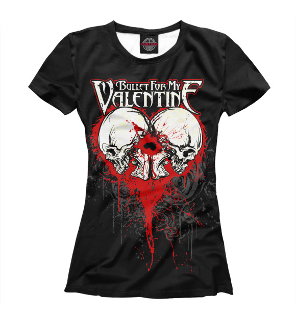 Женская футболка с изображением Bullet for My Valentine цвета Белый
