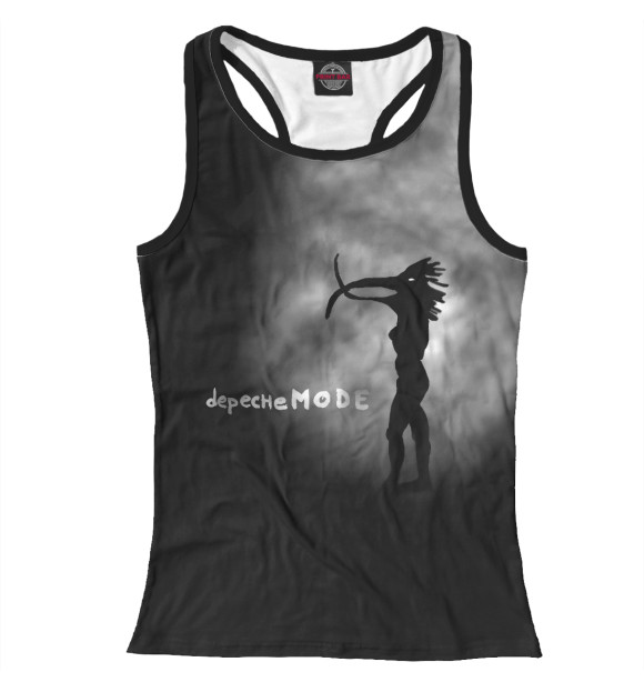 Женская майка-борцовка с изображением Depeche Mode цвета Белый