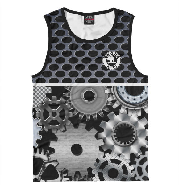 Майка для мальчика с изображением Skoda цвета Белый