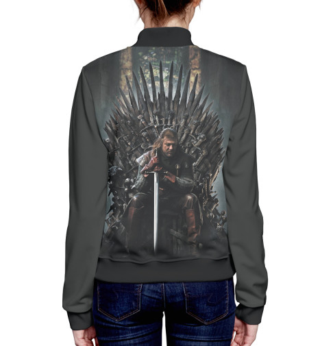 

Бомбер Print Bar, Белый, Эддард Старк