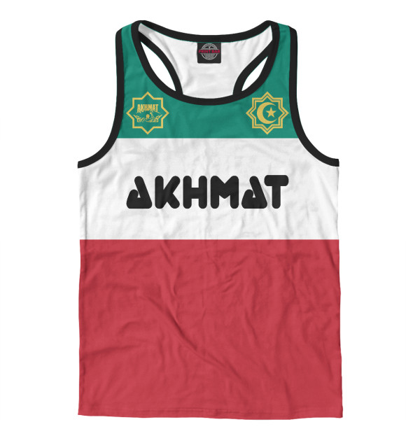 Мужская майка-борцовка с изображением Akhmat Chechnya цвета Белый