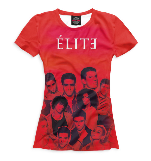 Женская футболка с изображением Elite цвета Белый