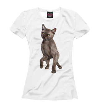 Женская футболка Танцующий кот