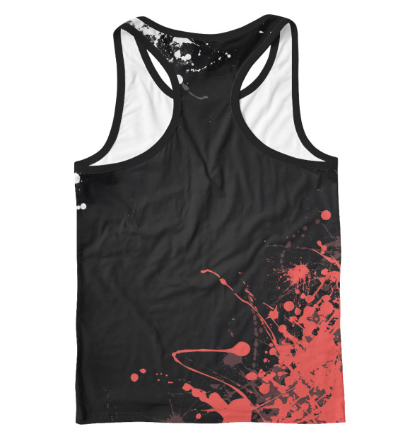 Мужская майка-борцовка с изображением AC/DC цвета Белый