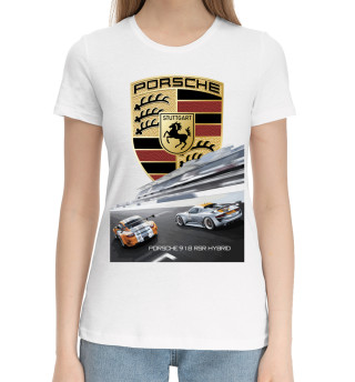 Хлопковая футболка для девочек Porsche 918 RSR Hybrid