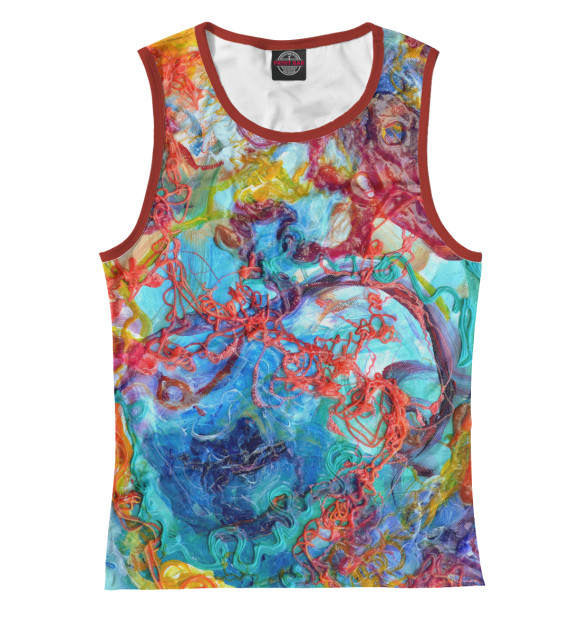 Женская майка с изображением Psy цвета Белый