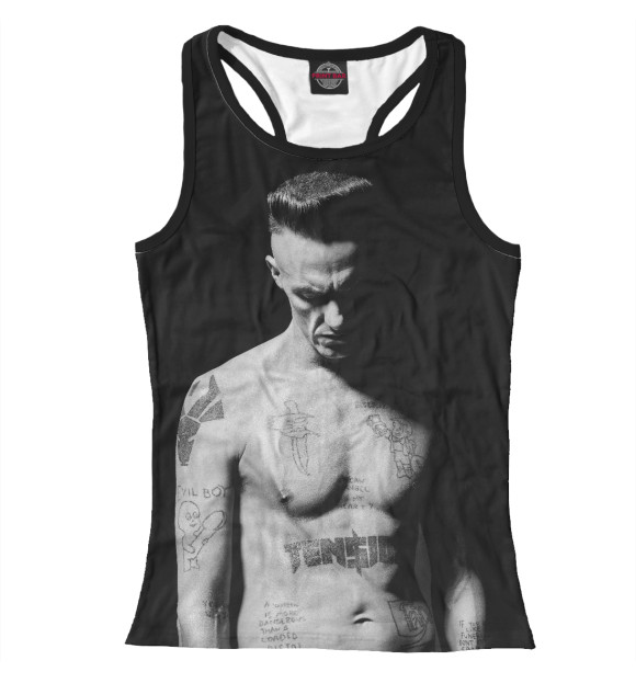 Женская майка-борцовка с изображением Ninja цвета Белый