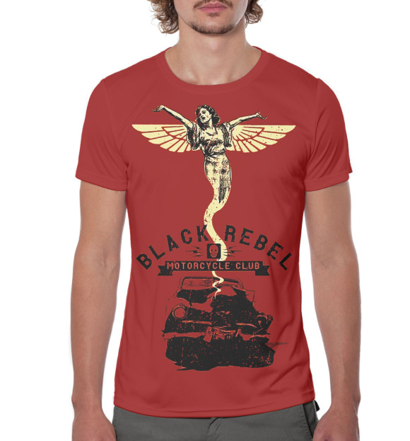 Мужская футболка с изображением Black Rebel Motorcycle Club цвета Белый