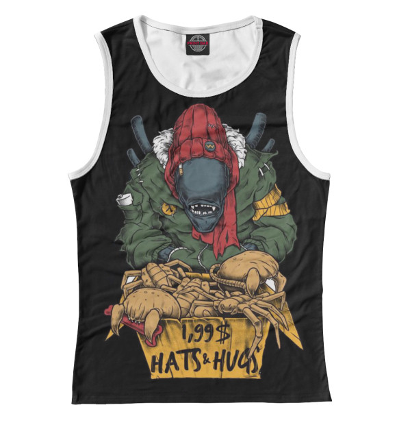 Майка для девочки с изображением Alien цвета Белый